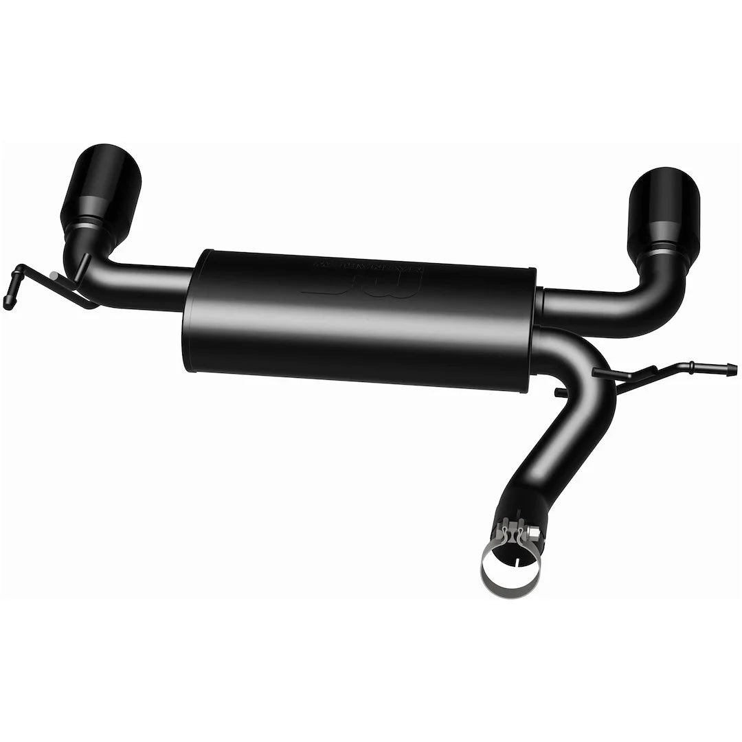 07-14 Jeep Wrangler JK 3.8/3.6L Dual Split Rear Exit Black Axle-Back Cat Back Exhaust - Revved Up Tools