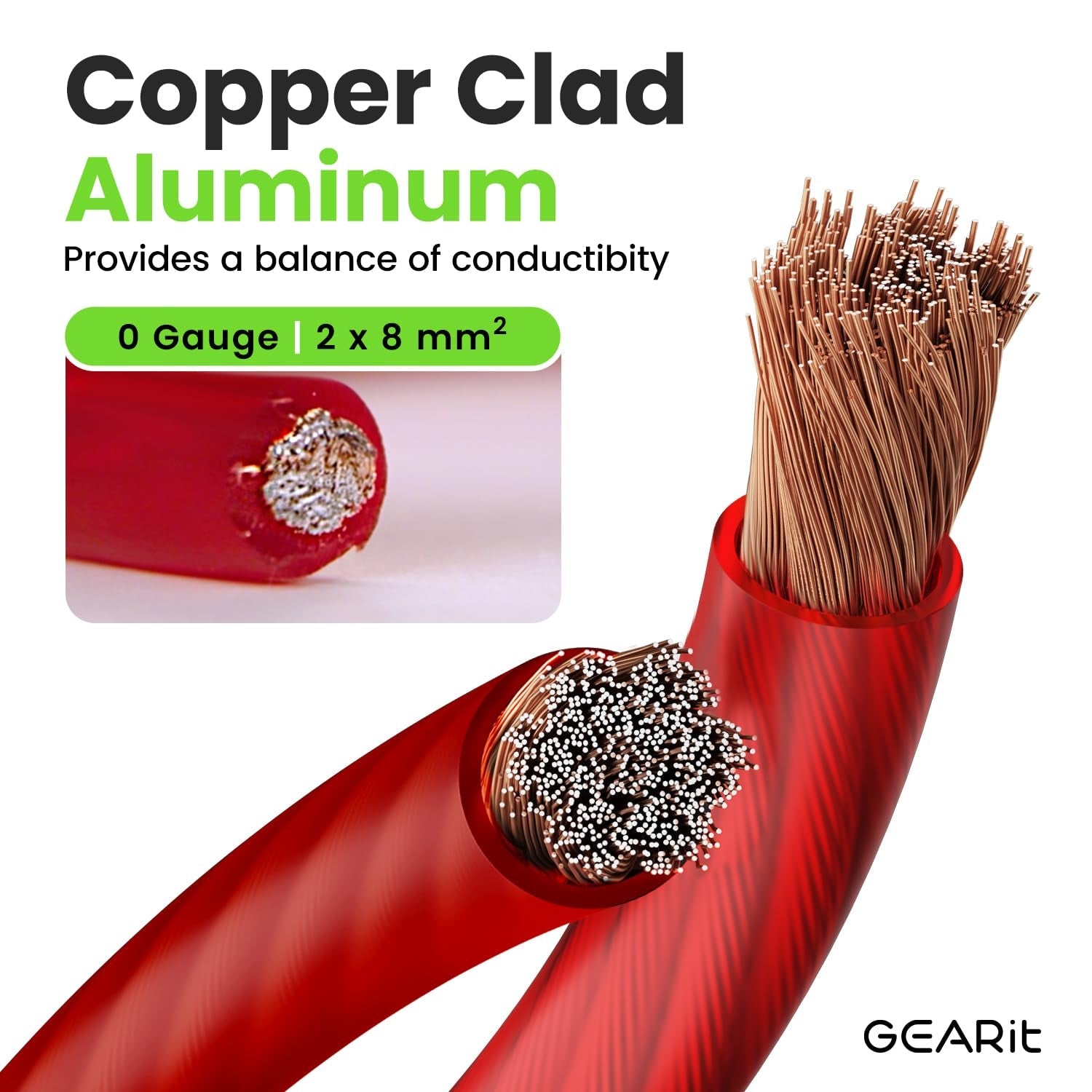 1/0 Gauge Wire (25Ft - Red Translucent) Copper Clad Aluminum CCA - Primary Automotive Wire Power/Ground, Battery Cable, Car Audio Speaker, RV Trailer, Amp, Electrical 0Ga AWG 25 Feet - Revved Up Auto