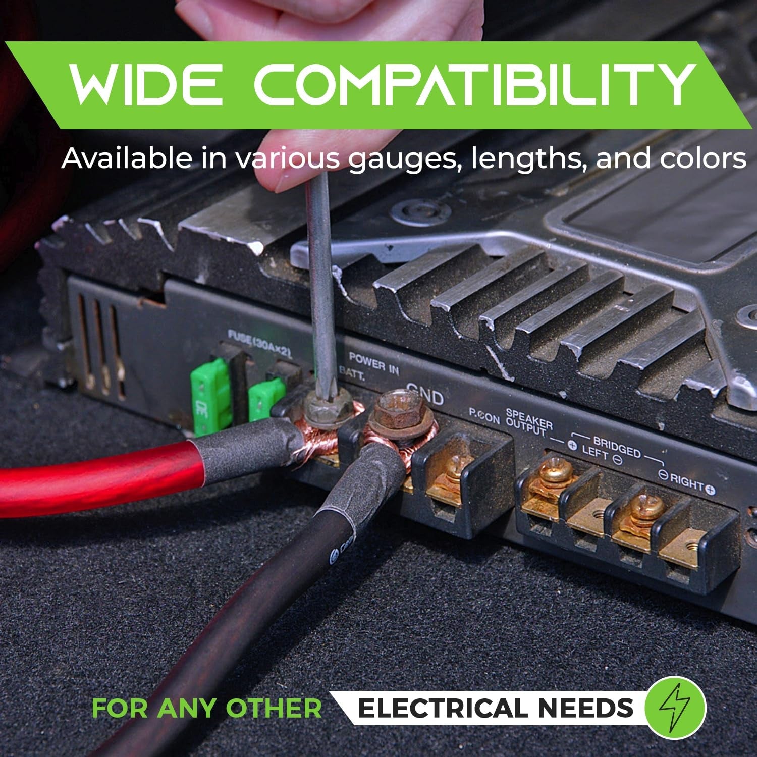 1/0 Gauge Wire (25Ft - Red Translucent) Copper Clad Aluminum CCA - Primary Automotive Wire Power/Ground, Battery Cable, Car Audio Speaker, RV Trailer, Amp, Electrical 0Ga AWG 25 Feet - Revved Up Auto