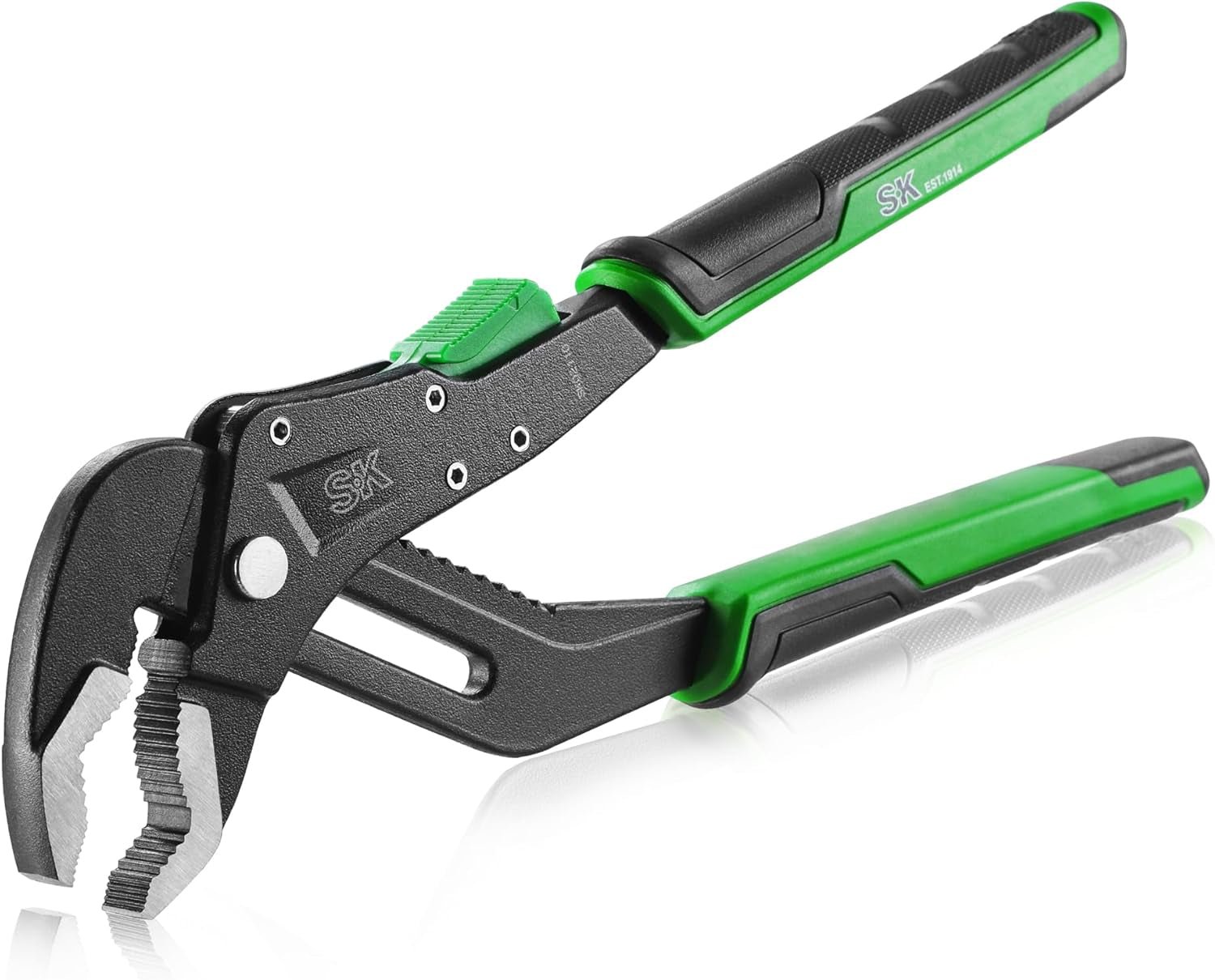 10 - Inch Quick Adjust Groove Joint Pliers, Water Pump Pliers, Premium CR - V Construction, Suregrip V - Jaw Design with Comfortable Grips - Revved Up Auto