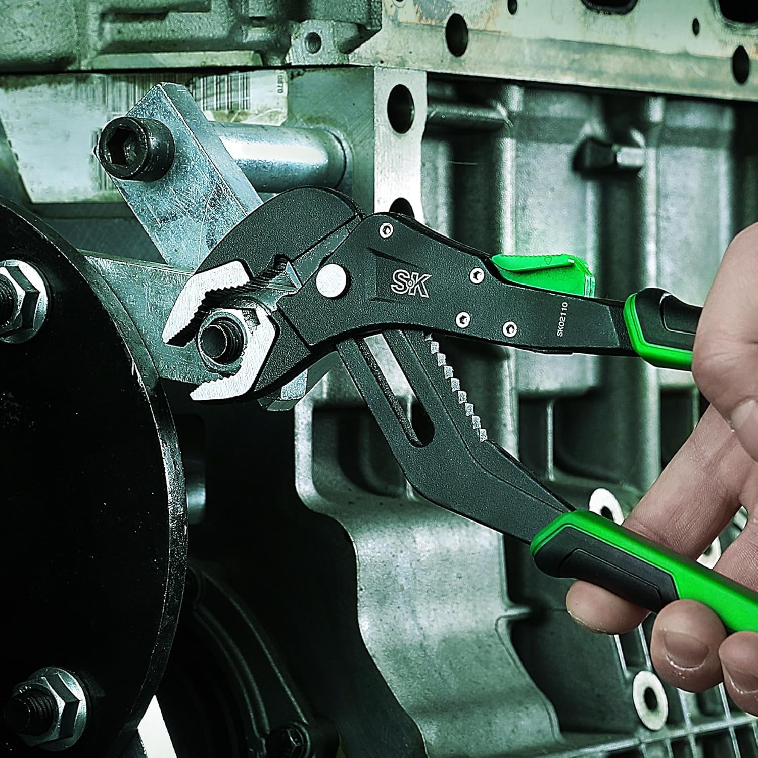 10 - Inch Quick Adjust Groove Joint Pliers, Water Pump Pliers, Premium CR - V Construction, Suregrip V - Jaw Design with Comfortable Grips - Revved Up Auto