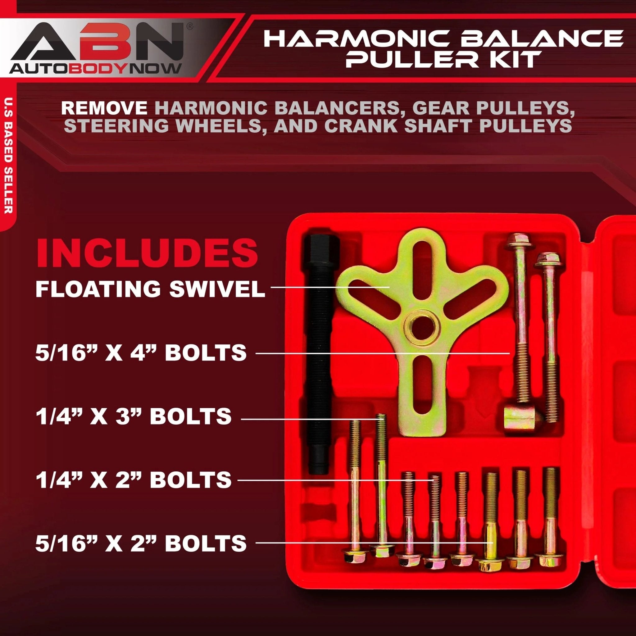 13 Piece Harmonic Balancer Steering Wheel Puller Kit - Revved Up Auto