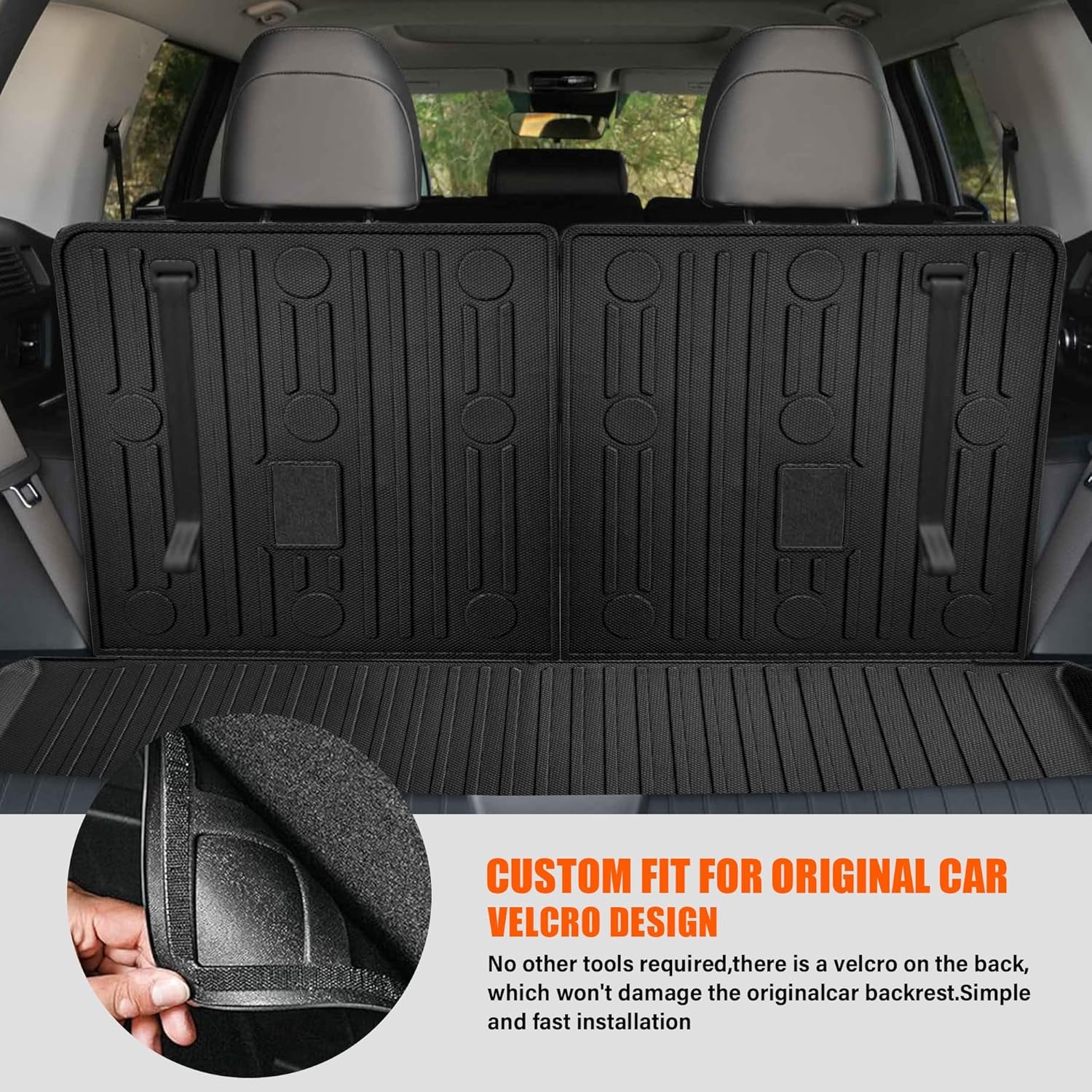Floor Mats &Trunk Mat for 2020-2025 Ford Explorer 6 Seats with Backrest Mat All Weather TPE Rubber Cargo Liner for 2020-2025 Ford Explorer Accessories