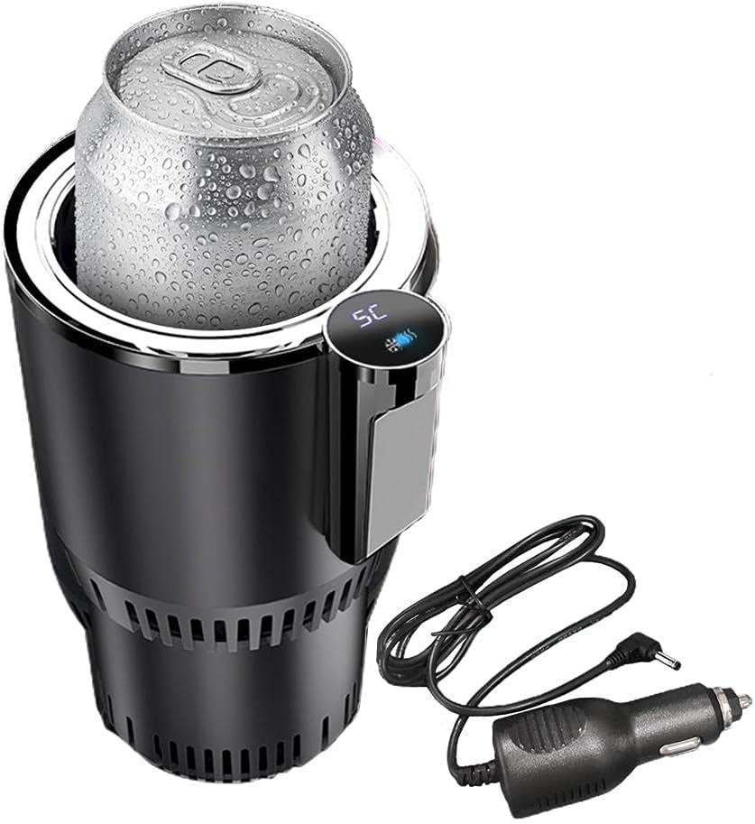 2-In-1 Car Cup Warmer Cooler, Smart Car Cup Mug Holder Auto Car Cooling and Heating Cup Holder Car Tumbler Holder Practical Car Refrigerator Cooler Insulation Drink Cooler Cup (Black) - Revved Up Tools