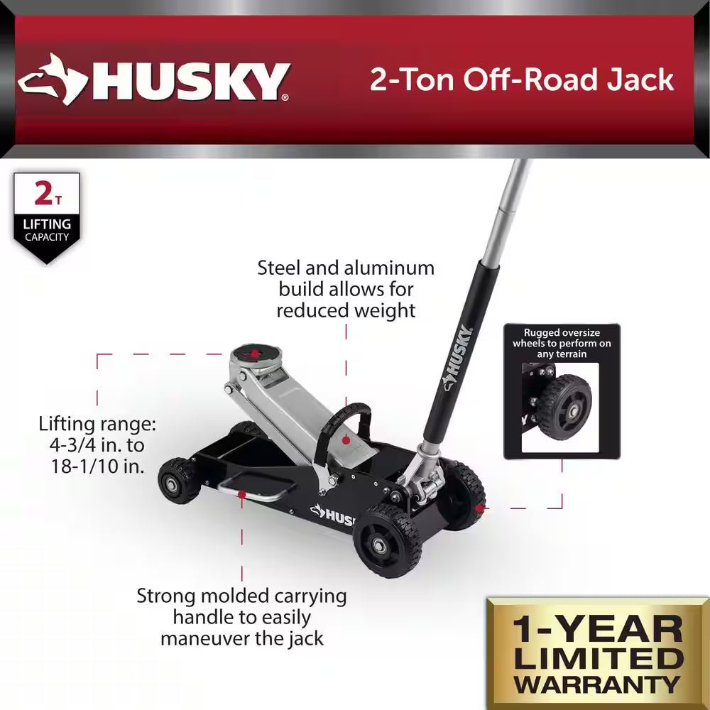 2 - Ton Off - Road Floor Truck and Car Jack - Revved Up Auto