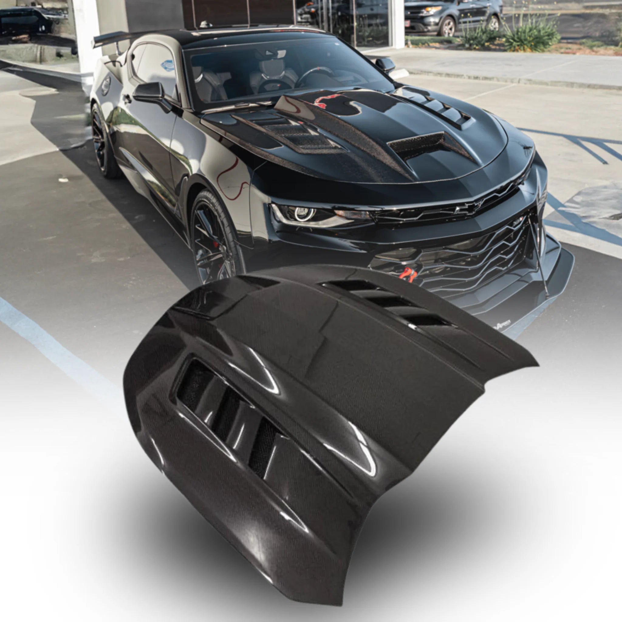 2016-2025 Chevy Camaro Terminator Full Carbon Fiber Hood - Revved Up Tools