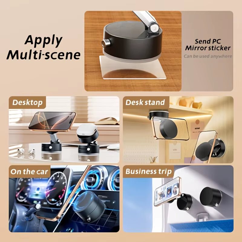 2025 New Magnetic Suction Car Phone Mount Foldable and Retractabl, Hands - Free Magnetic Cell Phone Holder for All Smooth Surface - Revved Up Auto