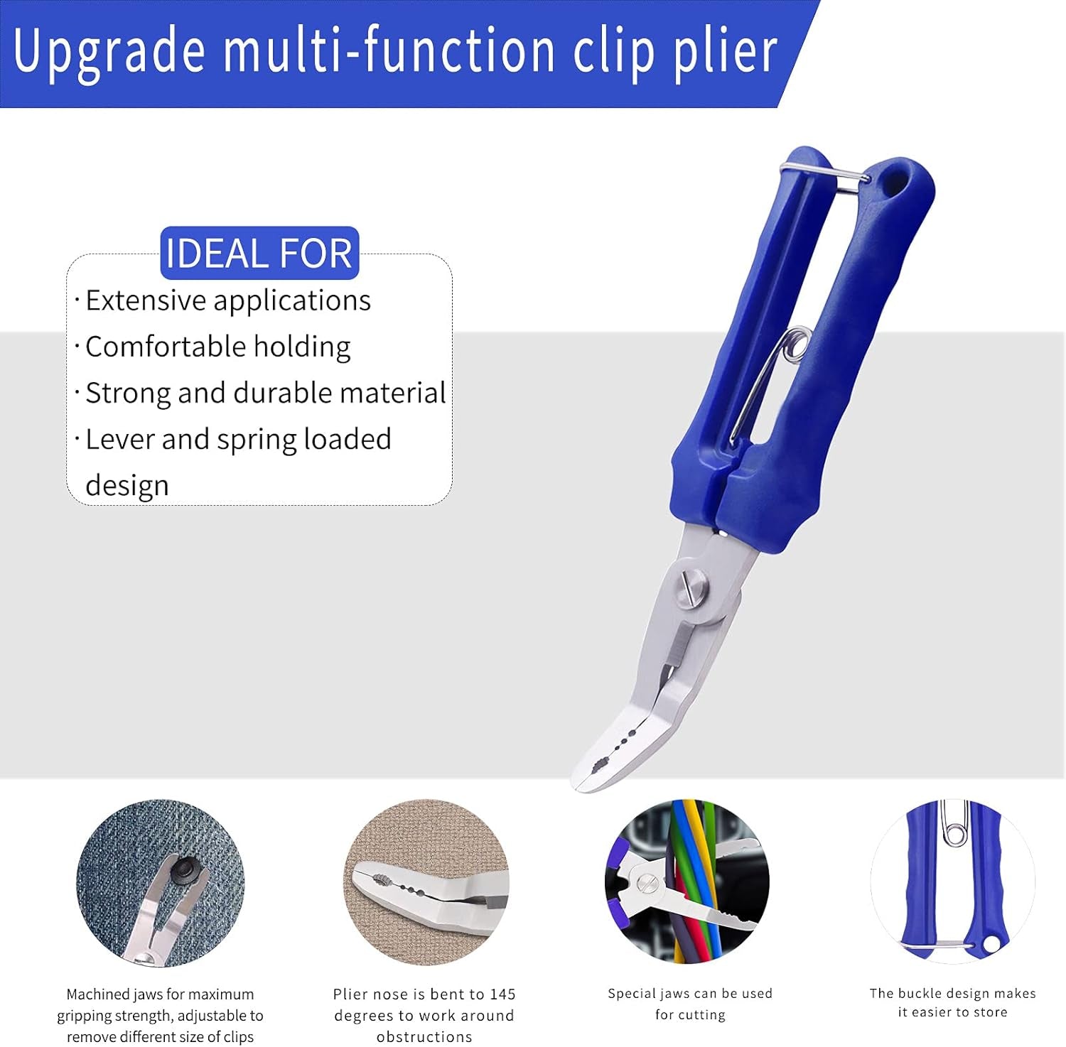 203Pcs Trim Removal Tool Kit, Car Panel/Door/Audio Removal Tool Set, Auto Clip Pliers/Fastener Terminal Remover Tool, Push Pin Bumper Retainer Clip, Plastic Pry Tool Set with Storage Bag, Blue - Revved Up Auto