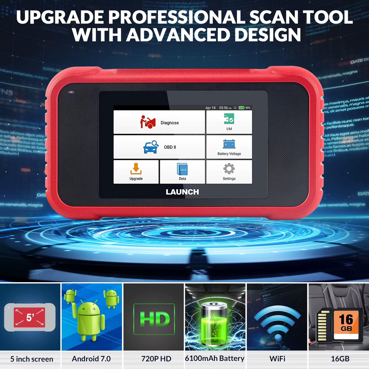 X431 CRP123E OBD2 Car Scanner 3 Resets Engine ABS SRS Transmission Automotive Diagnostic Tools Lifetime Free Update