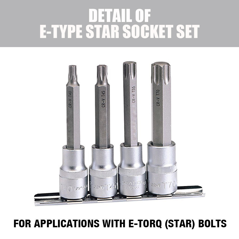 11 Pc Torx Star Bit Female E Socket Set Automotive Shop Tools External E4-E20