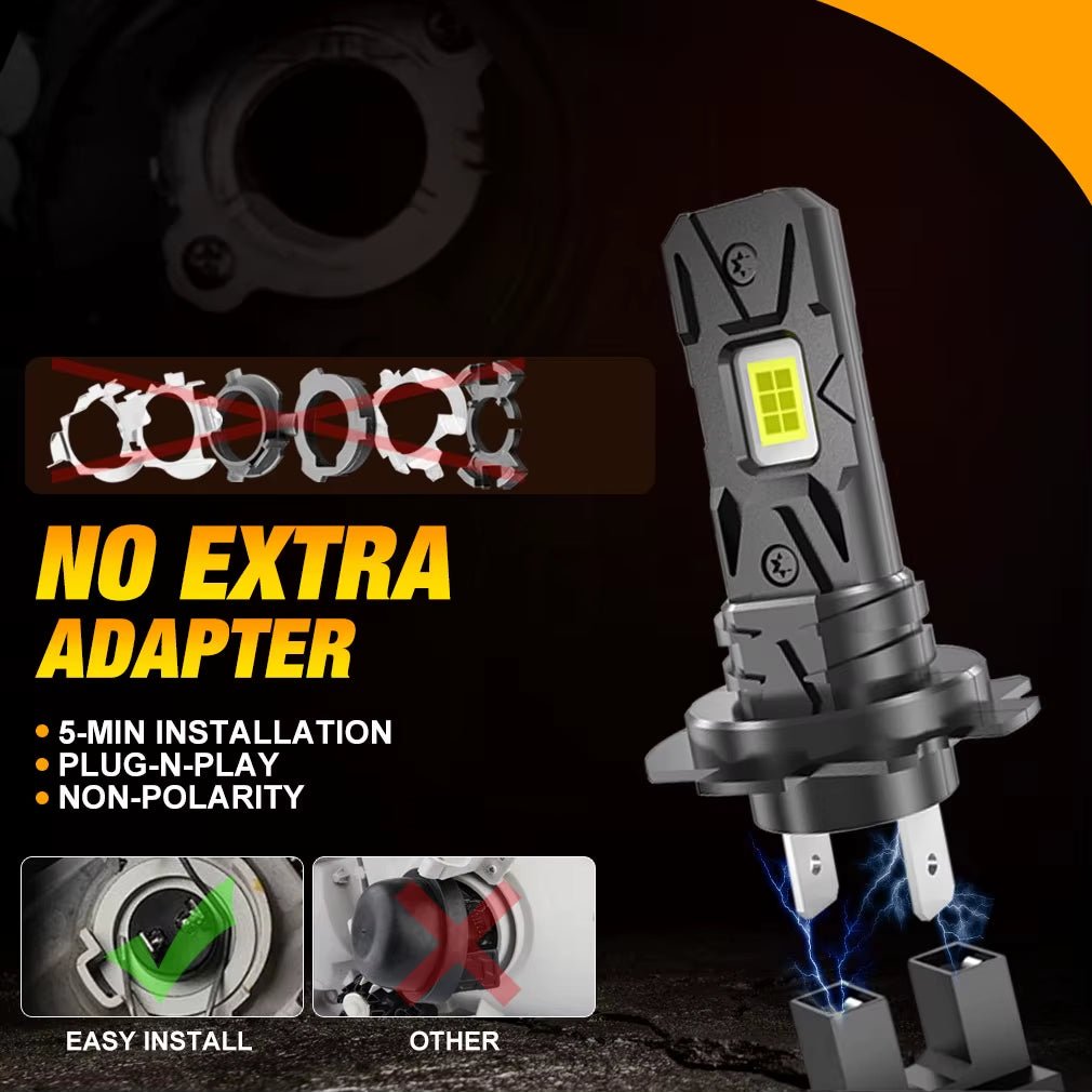 25000LM H7 LED Headlight Bulb 12Pcs CSP 3570 Car Headlamp Auto Diode Lamp Canbus Mini H7 Led Bulb Turbo Light 6500K 12V - Revved Up Auto