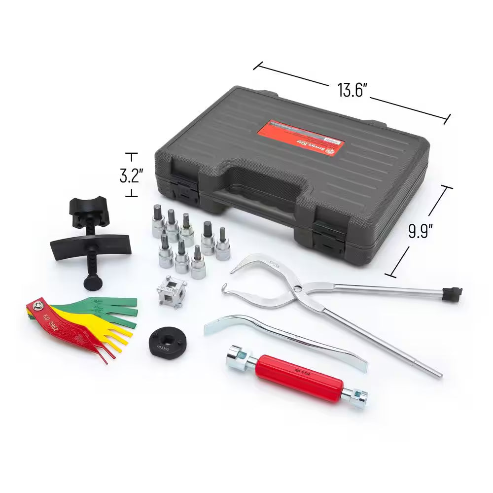 Disc and Drum Brake Service Kit with Case (15-Piece)