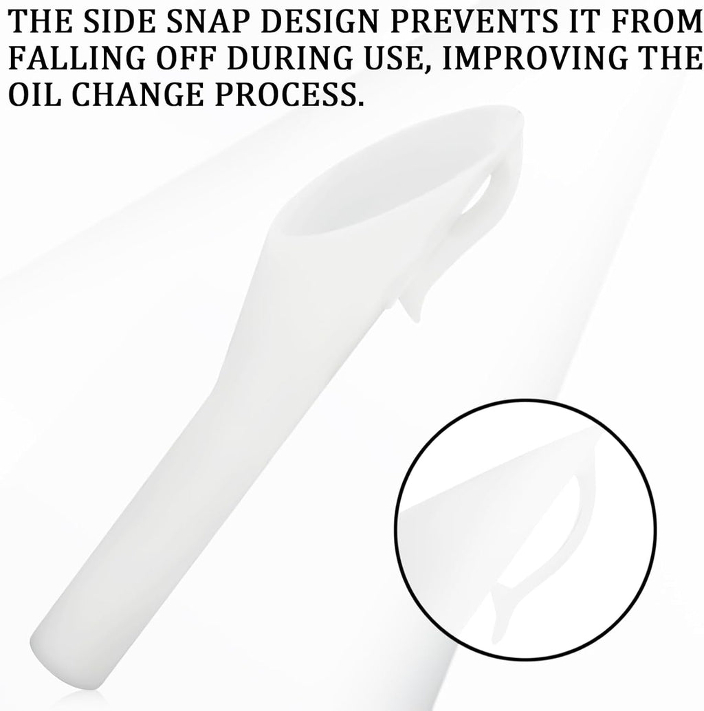 2PCS Capless Gas Tank Funnel，Funnels for Automotive Use OEM#8U5A - 17B068 - EB 1782177 1833948 2050651, Fuel Tank Accessories Compatible with Ford (White) - Revved Up Auto