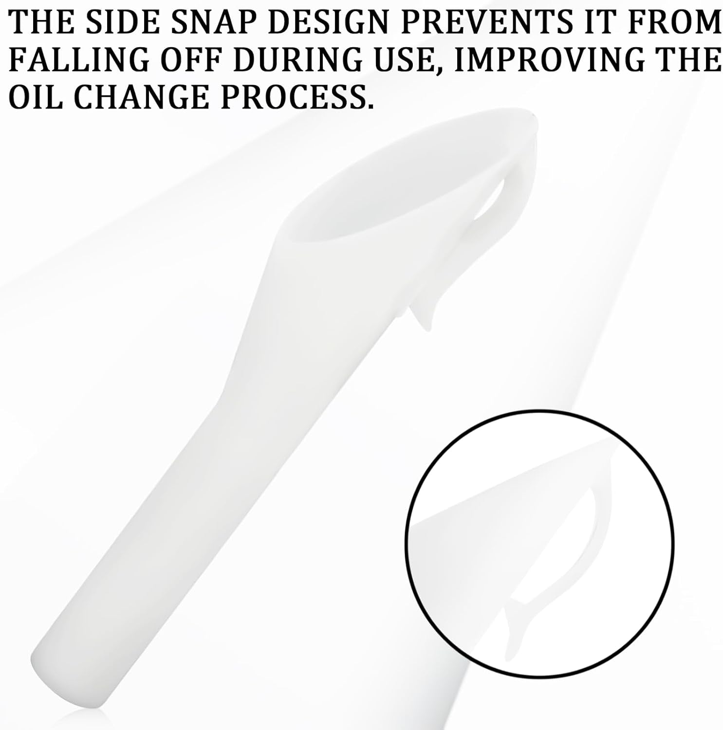 2PCS Capless Gas Tank Funnel，Funnels for Automotive Use OEM#8U5A - 17B068 - EB 1782177 1833948 2050651, Fuel Tank Accessories Compatible with Ford (White) - Revved Up Auto