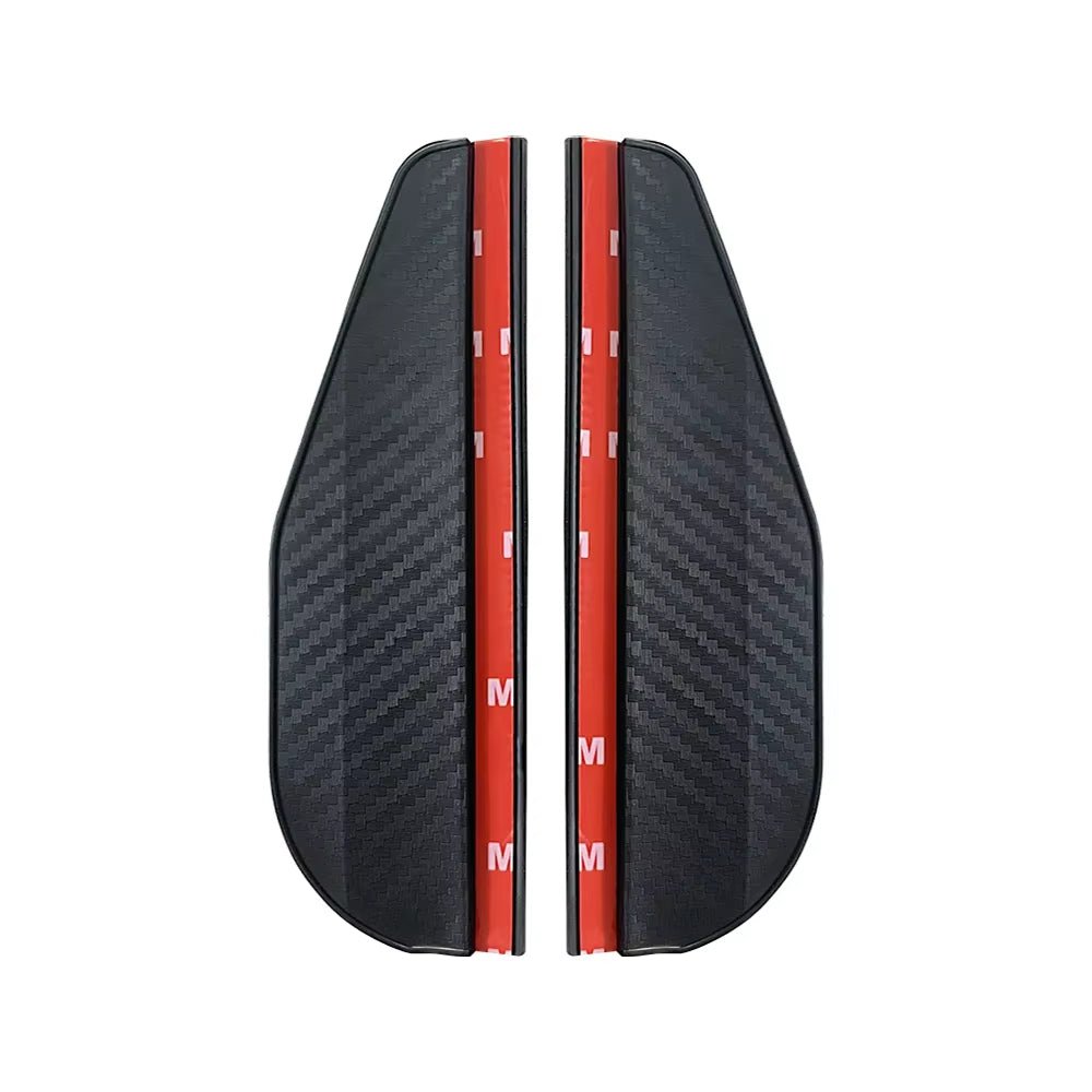 2PCS Car Rearview Mirror Rain Eyebrow Carbon Fiber Sun Visor Shade Cover Protector Clear Vision for Rain Car Mirror Accessories - Revved Up Tools