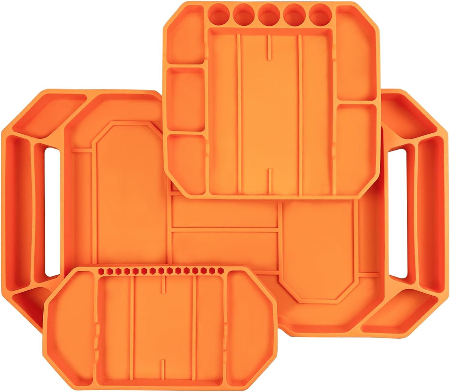 3 Piece Large Non-Slip Flexible Tool Tray,Silicone Rubber Tools Organizer,Non Slip Tool Holder Tray,Tool Organizer,Tool Storage,Tool Holder,Tool Mats - Revved Up Tools