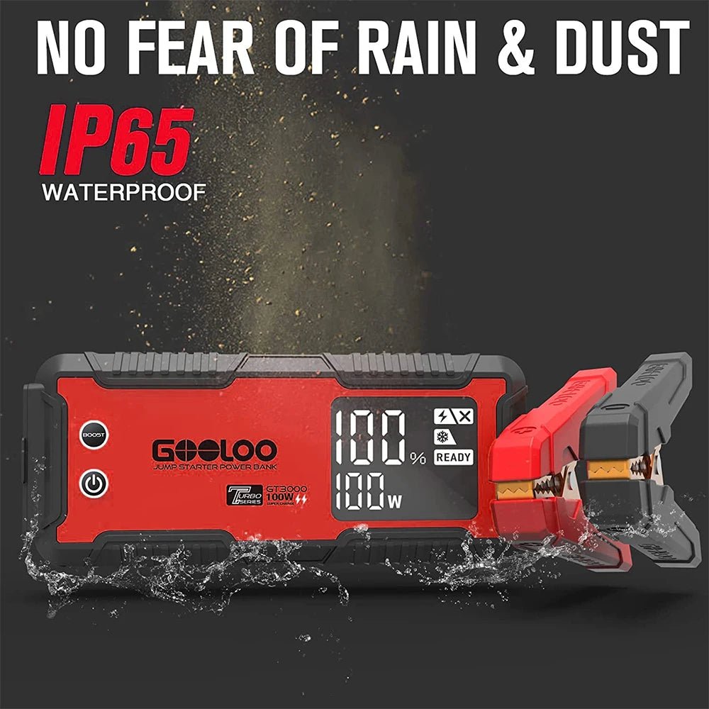 3000A Car Jump Starter 16000Mah Power Bank Portable Charger Booster 12V Auto Starting Device Emergency Battery Starter - Revved Up Auto