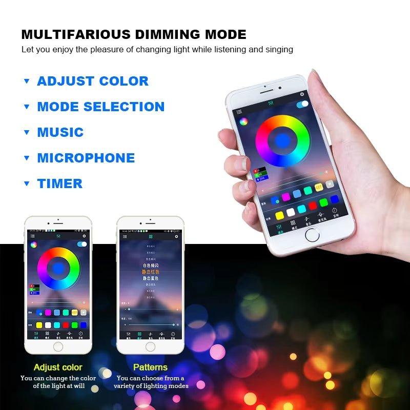 360 Degree LED RGB APP Bluetooth Devil Demon Eyes Car Motorcycle 2.5 3.0 Inch Projector Lenscar Angel Eye DRL Car Accessories - Revved Up Tools