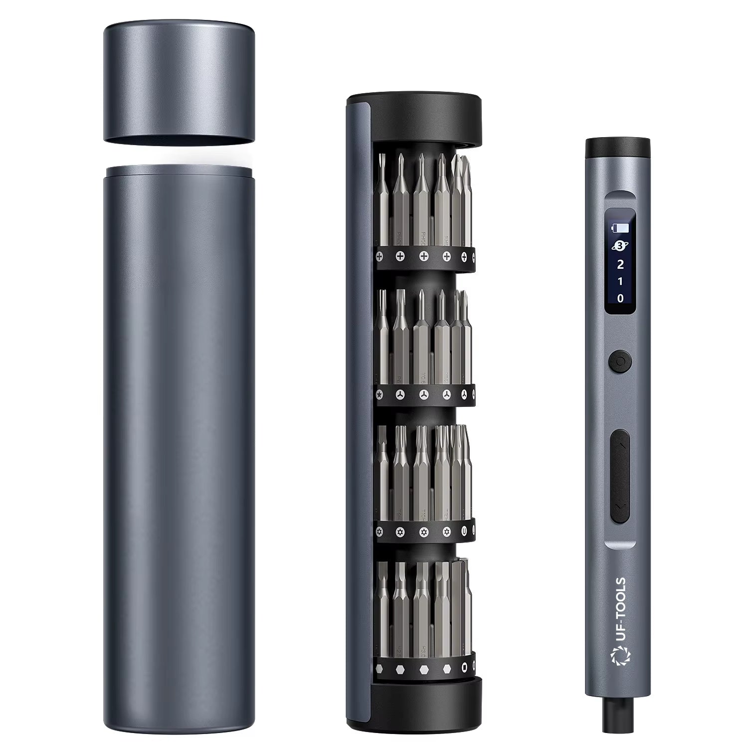 3.7V Mini Electric Screwdriver, Precision Screwdriver Set, 50 - In - 1 Magnetic Bits, Magnetic Storage - Revved Up Auto