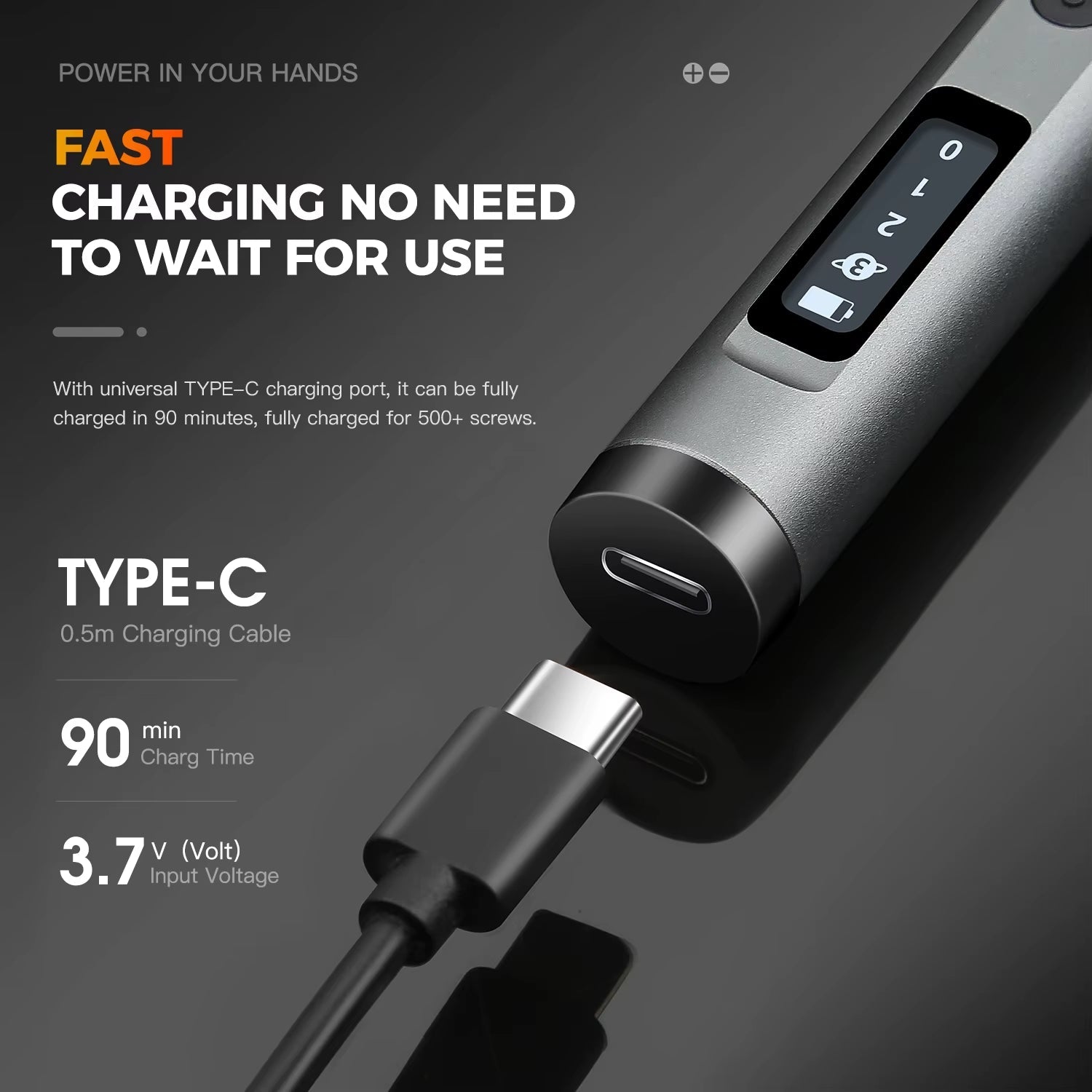 3.7V Mini Electric Screwdriver, Precision Screwdriver Set, 50 - In - 1 Magnetic Bits, Magnetic Storage - Revved Up Auto