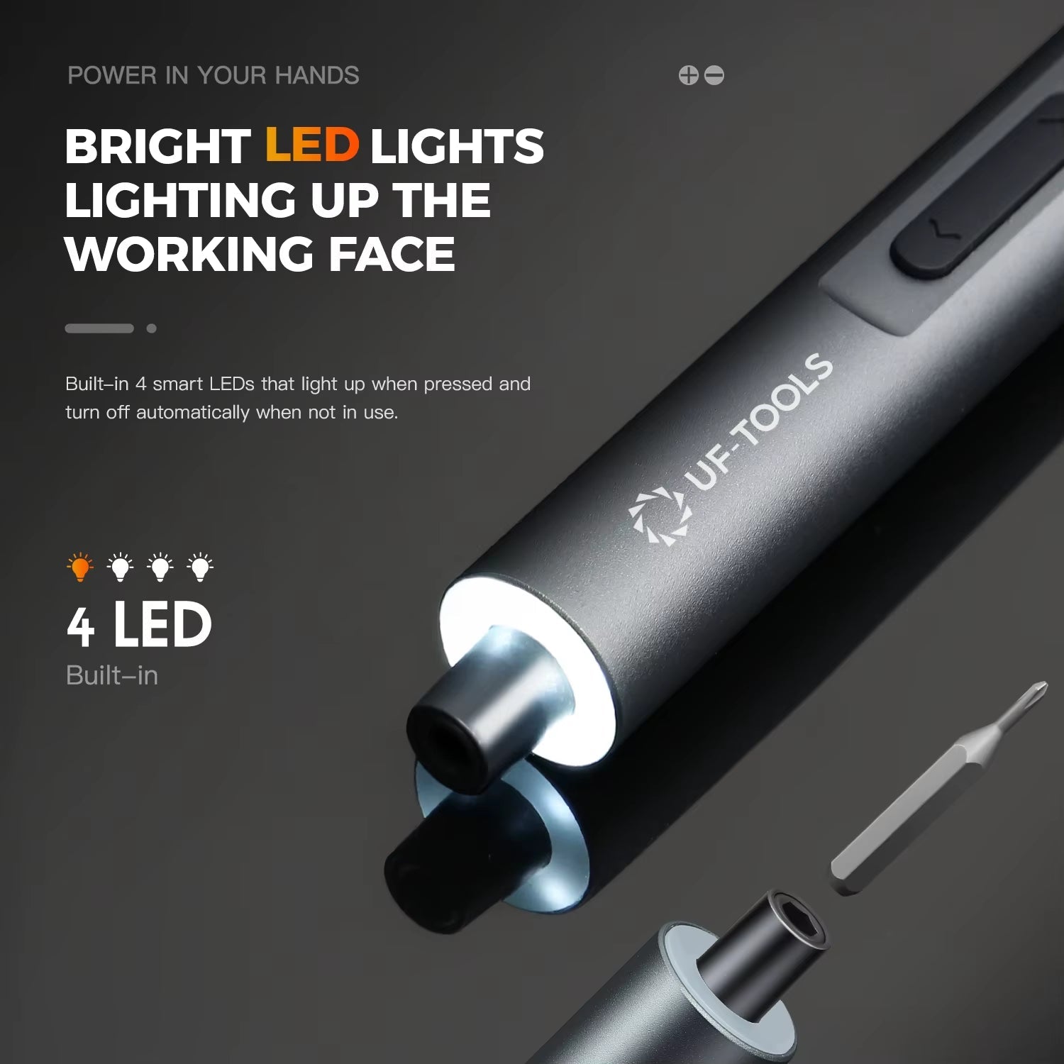 3.7V Mini Electric Screwdriver, Precision Screwdriver Set, 50 - In - 1 Magnetic Bits, Magnetic Storage - Revved Up Auto