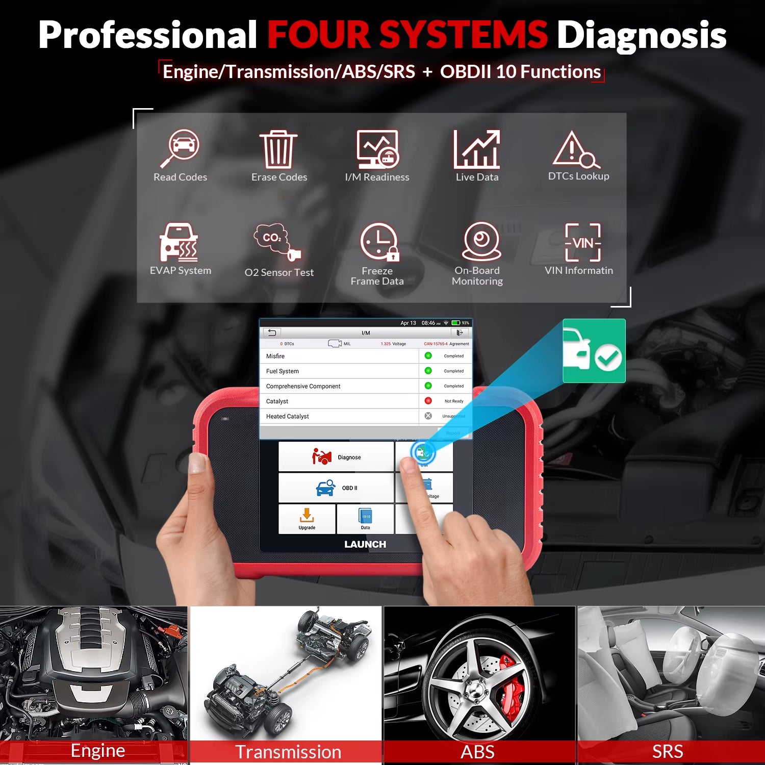 X431 CRP123E OBD2 Car Scanner 3 Resets Engine ABS SRS Transmission Automotive Diagnostic Tools Lifetime Free Update