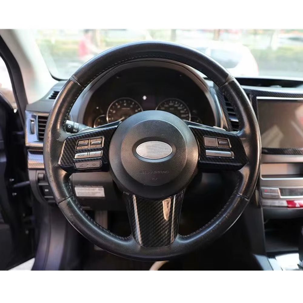 3Pcs/Set Car Steering Wheel Switch Decoration Frame Cover Stickers for Subaru Outback 2010 2011 2012 2013 2014 Car Styling - Revved Up Auto