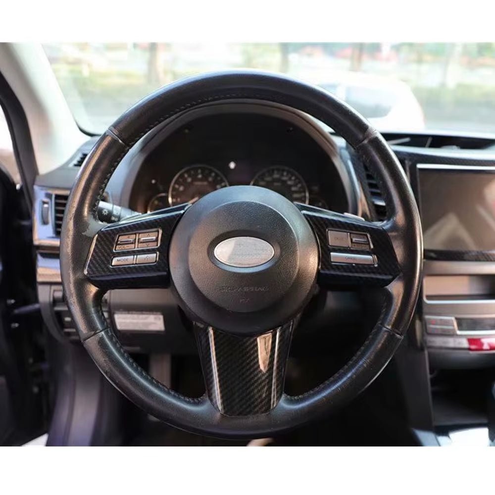 3Pcs/Set Car Steering Wheel Switch Decoration Frame Cover Stickers for Subaru Outback 2010 2011 2012 2013 2014 Car Styling - Revved Up Auto