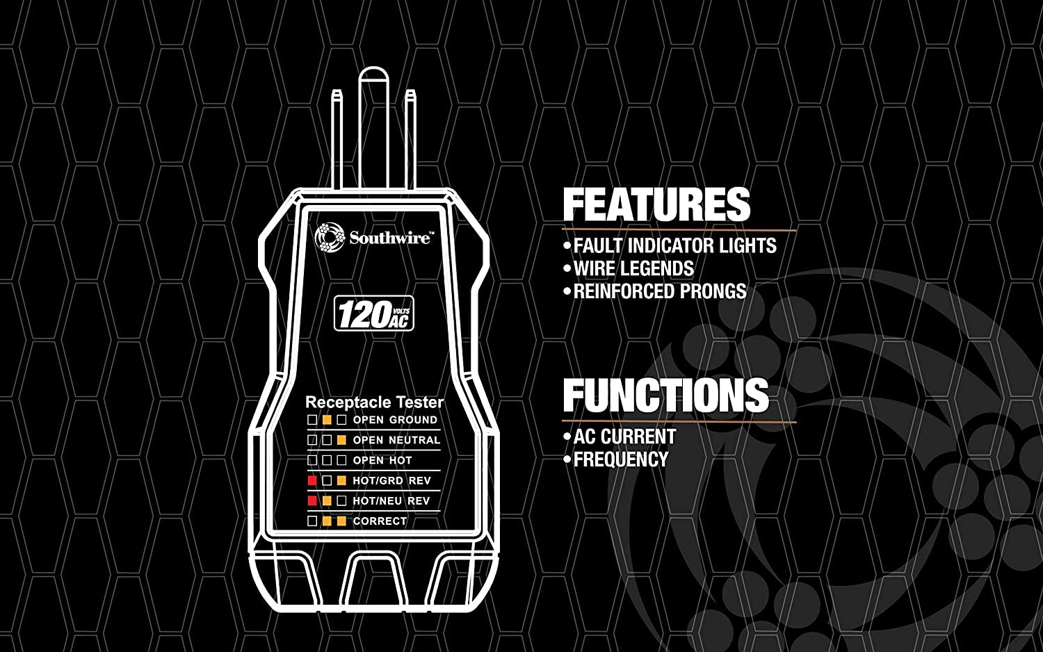 40022S Receptacle Tester; Black - Revved Up Auto