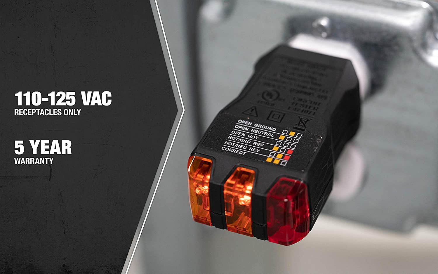 40022S Receptacle Tester; Black - Revved Up Auto