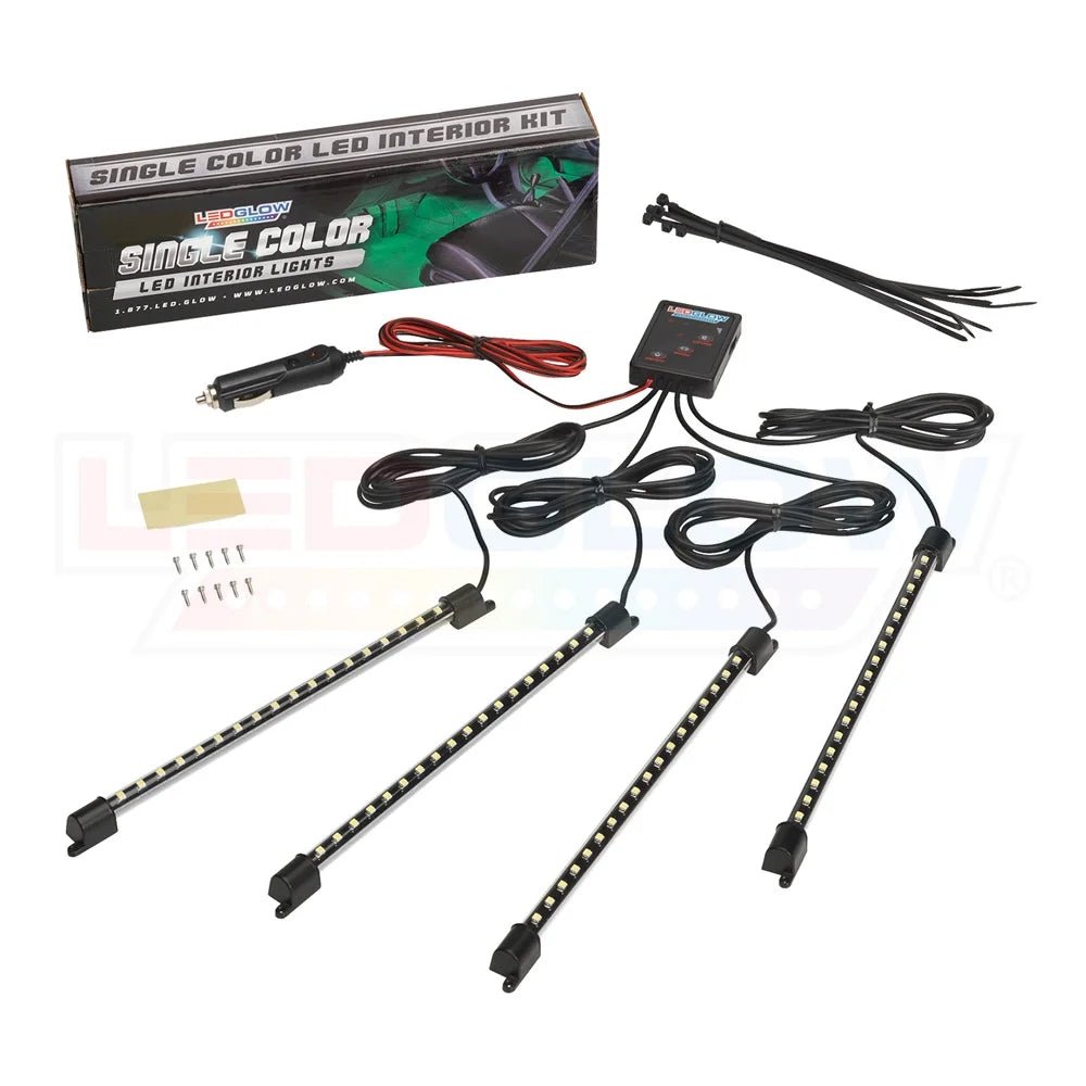 4Pc Purple LED Interior Underdash Lighting Kit - Revved Up Tools