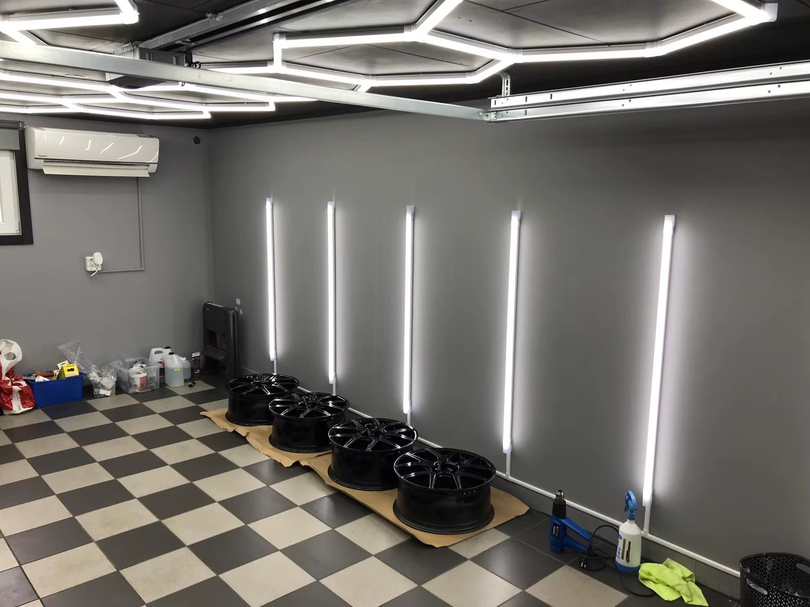 6PCS Auto Spa High Performance Commercial System LED Detailing Car Workshop Light Wall Led Bar - Revved Up Tools