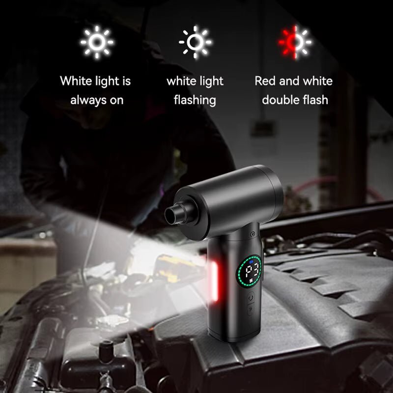 7500Mah Wireless Portable Air Duster Dust Blowing Inflatable 2 in 1 Vehicle Mounted Duster Blowers for Keyboard Computer Cleani - Revved Up Auto