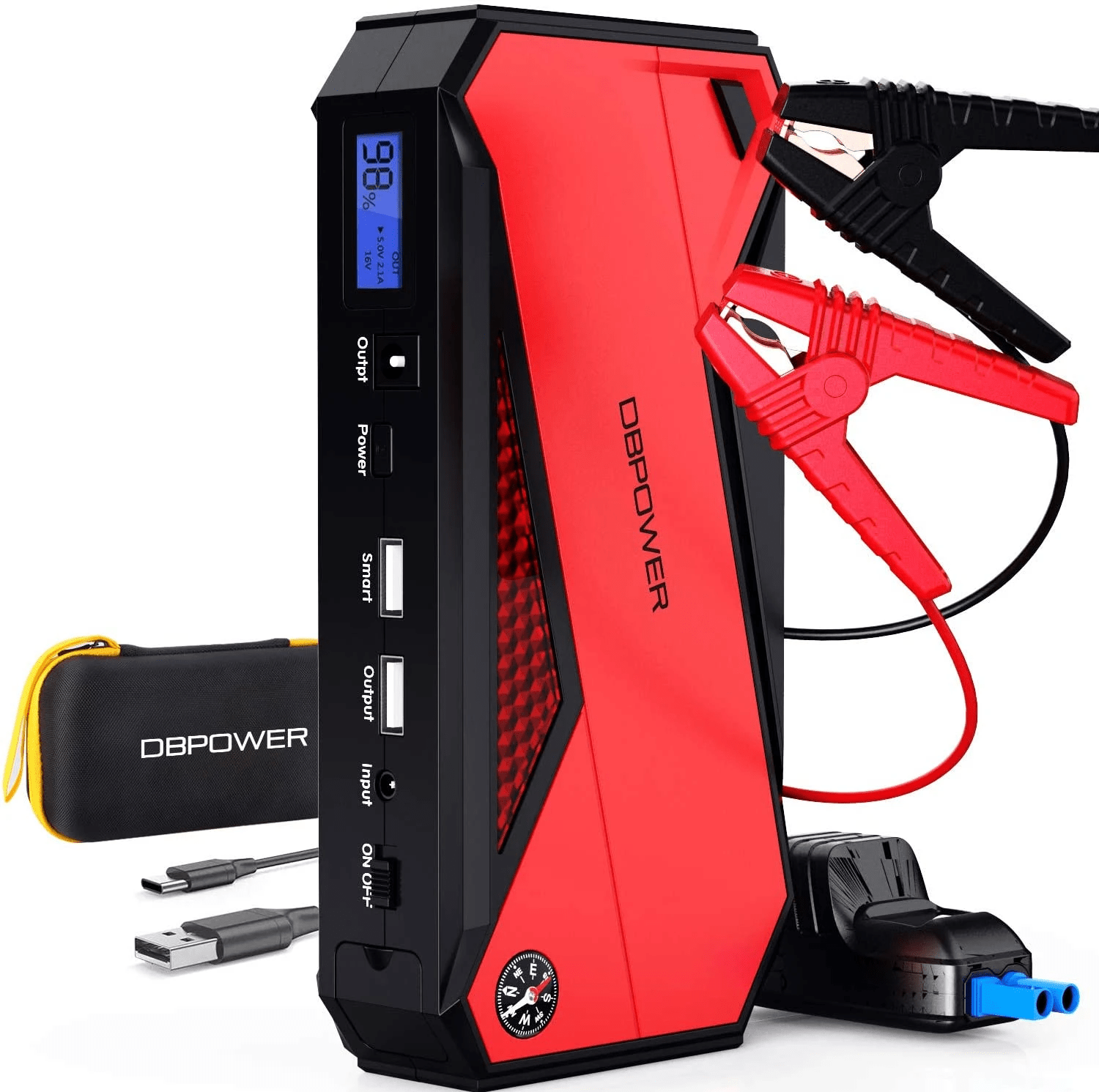 800A Peak 18000mAh Portable Car Jump Starter Battery Booster - Revved Up Tools