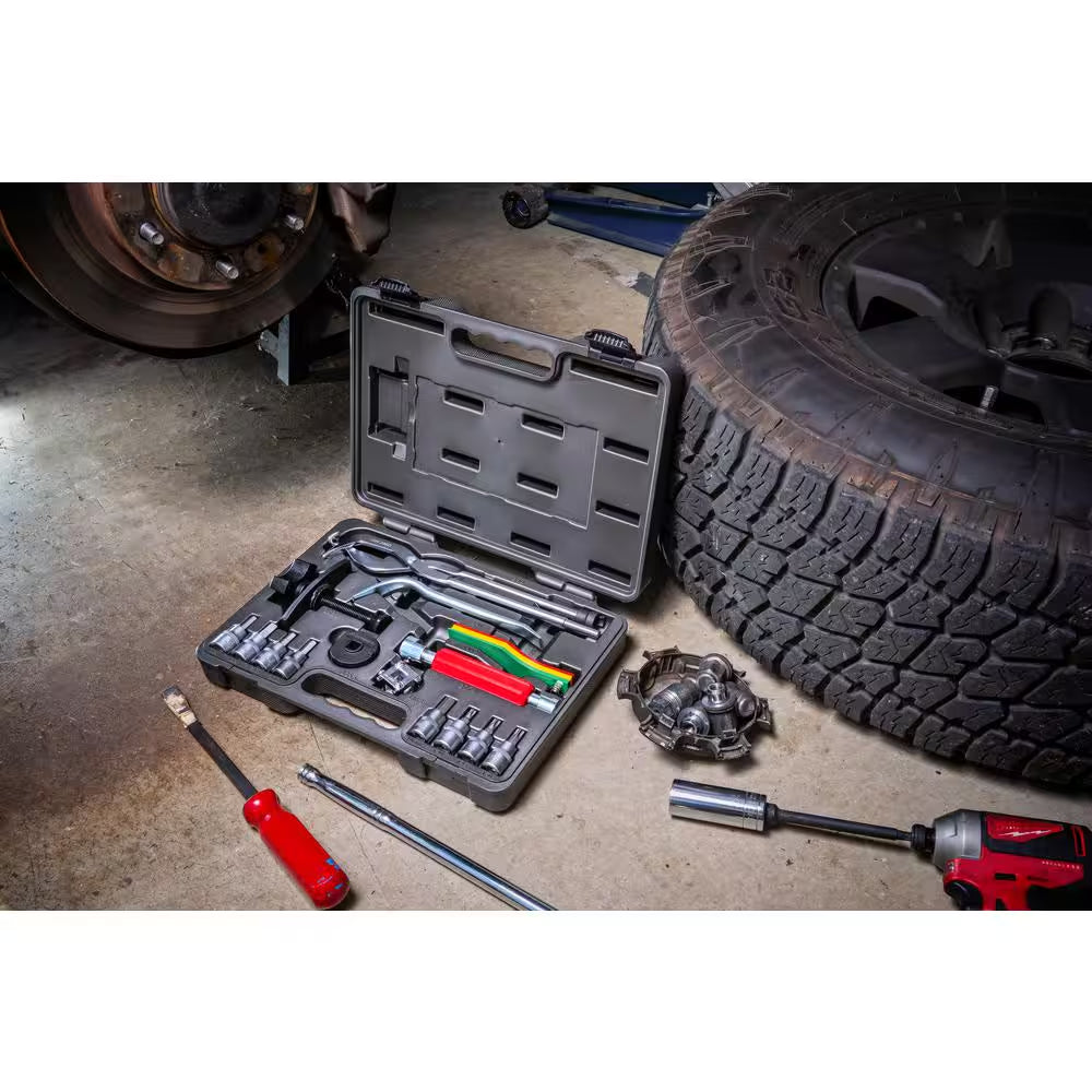 Disc and Drum Brake Service Kit with Case (15-Piece)