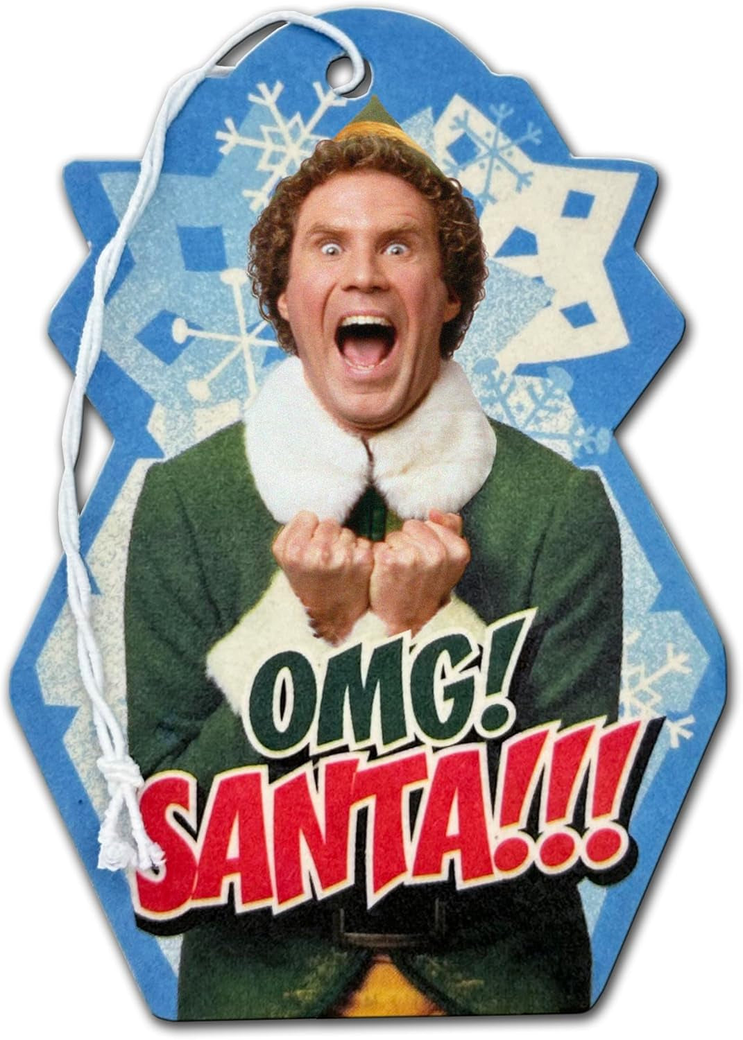 Elf Movie OMG Santa Automotive Air Fresheners for Vehicles | Christmas Cookie Scent (6-Pack) | Made in the USA