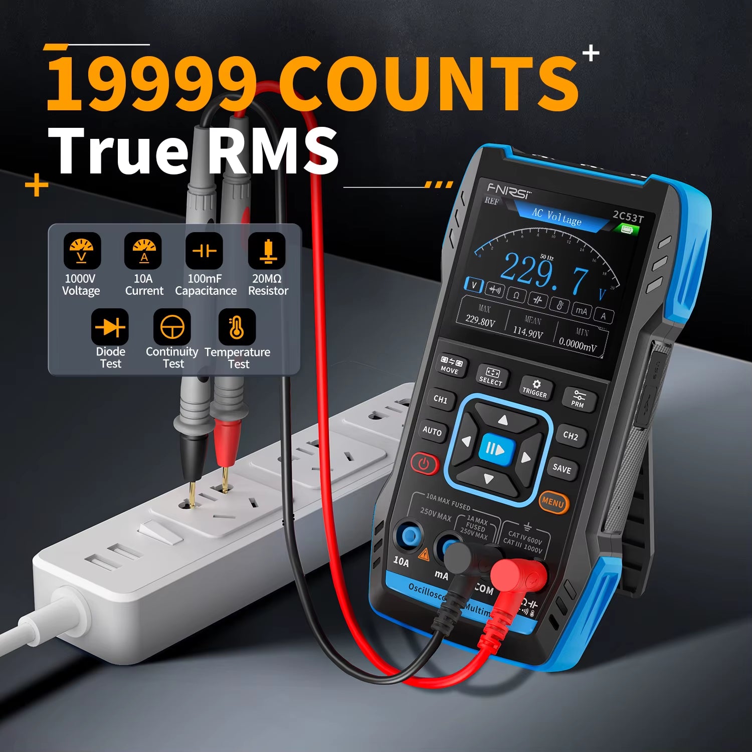 2C23T 2C53T Upgrade 50Mhz Handheld Digital Oscilloscope Multimeter Signal Generator 3 in 1 Dual Channel Automotive Tools