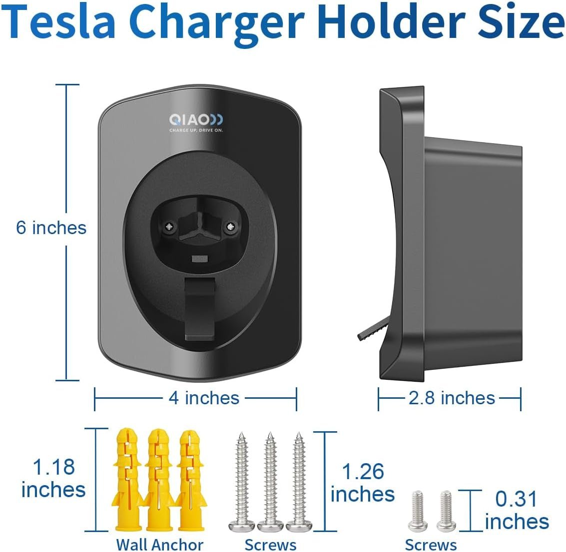 All - In - One Charger Holder for Tesla - Cable Holder Wall Mount for Tesla Charging Stations, Cable Organizer Gift for Garage - Revved Up Auto