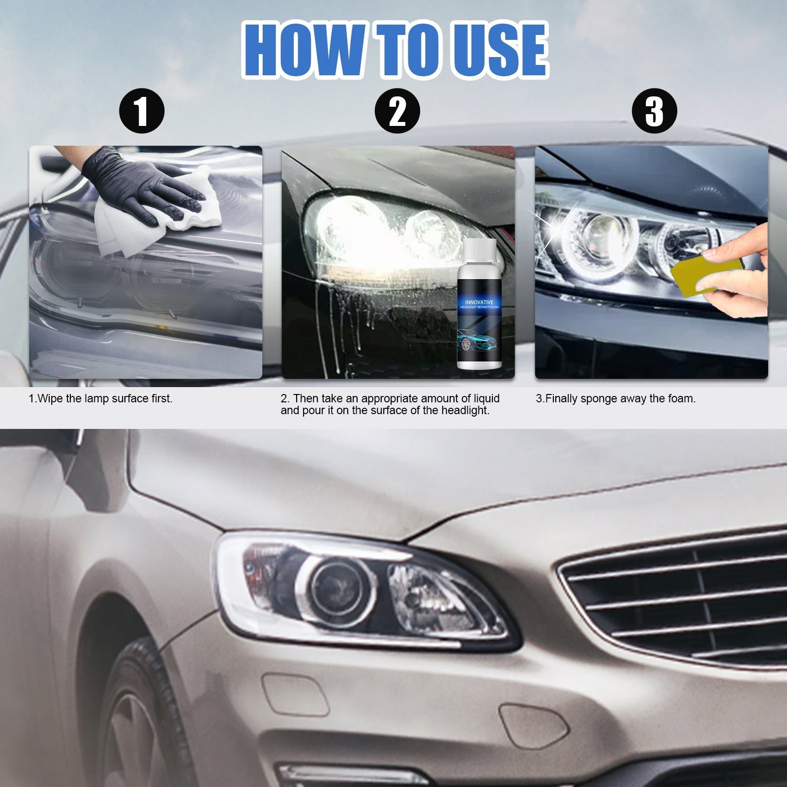 Automotive Headlight Repair Fluid - Revved Up Tools