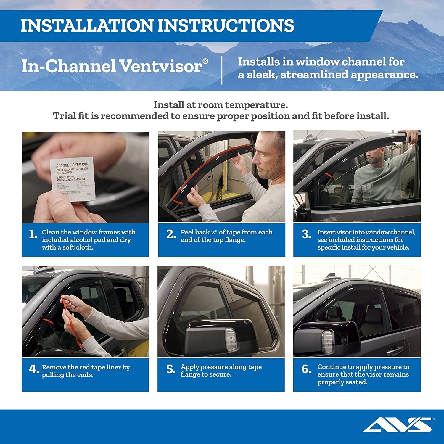 [AVS] In - Channel Rain Guards for 1999 - 2007 Mazda B3000; 1999 - 2009 Mazda B4000 Extended Cab; 1999 - 2011 Ford Ranger Supercab | Window Vent Visors, 2 Pcs. - Smoke | 192083 - Revved Up Auto