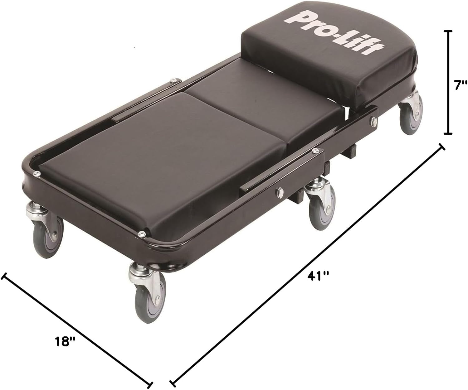 C - 9100 Black 40" Foldable Z Creeper (450 Pounds) - Revved Up Auto