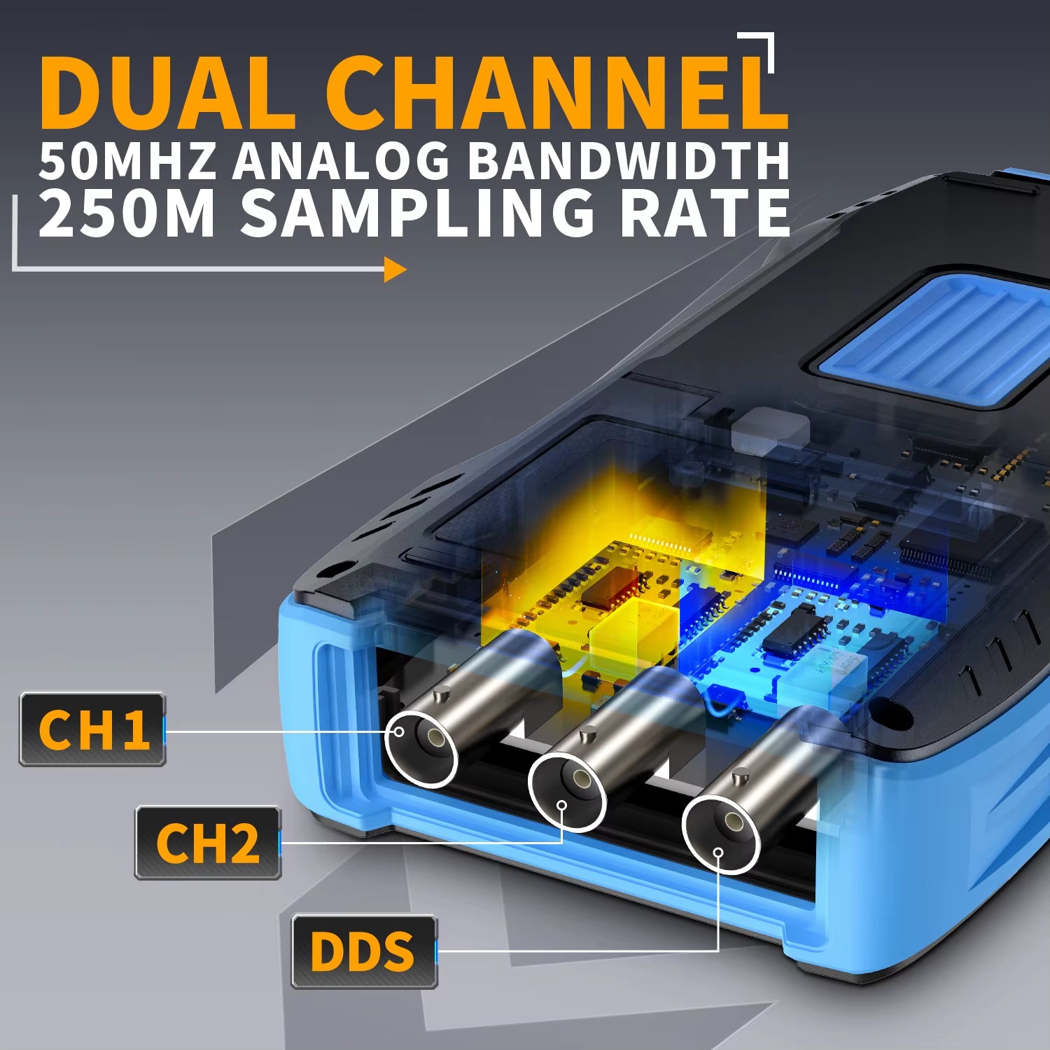 2C23T 2C53T Upgrade 50Mhz Handheld Digital Oscilloscope Multimeter Signal Generator 3 in 1 Dual Channel Automotive Tools