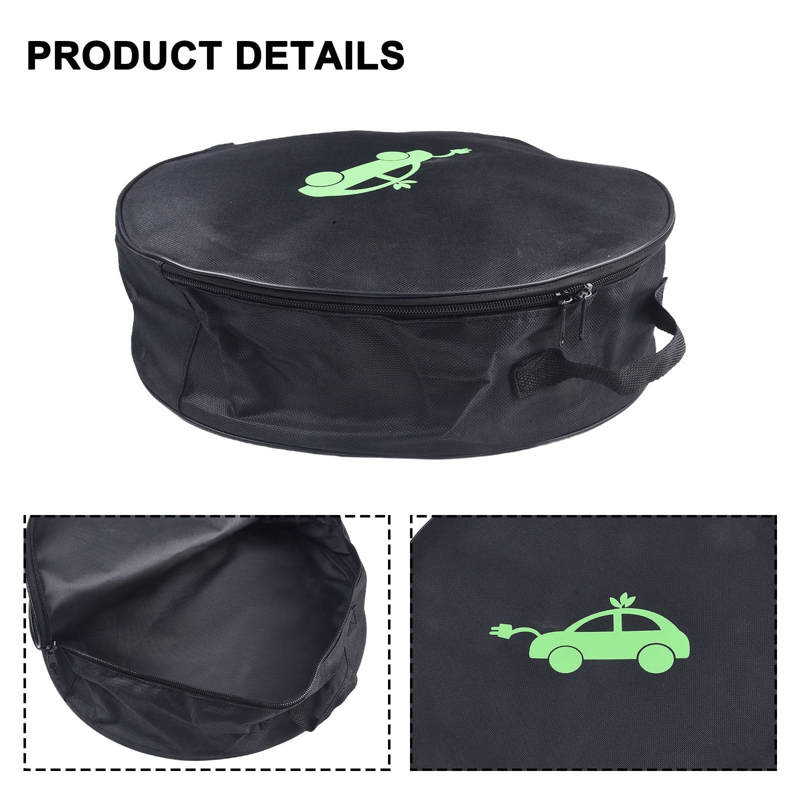 Car Charging Cable Storage Bag Jumper Carry Bag for Electric Vehicle Charger - Revved Up Auto