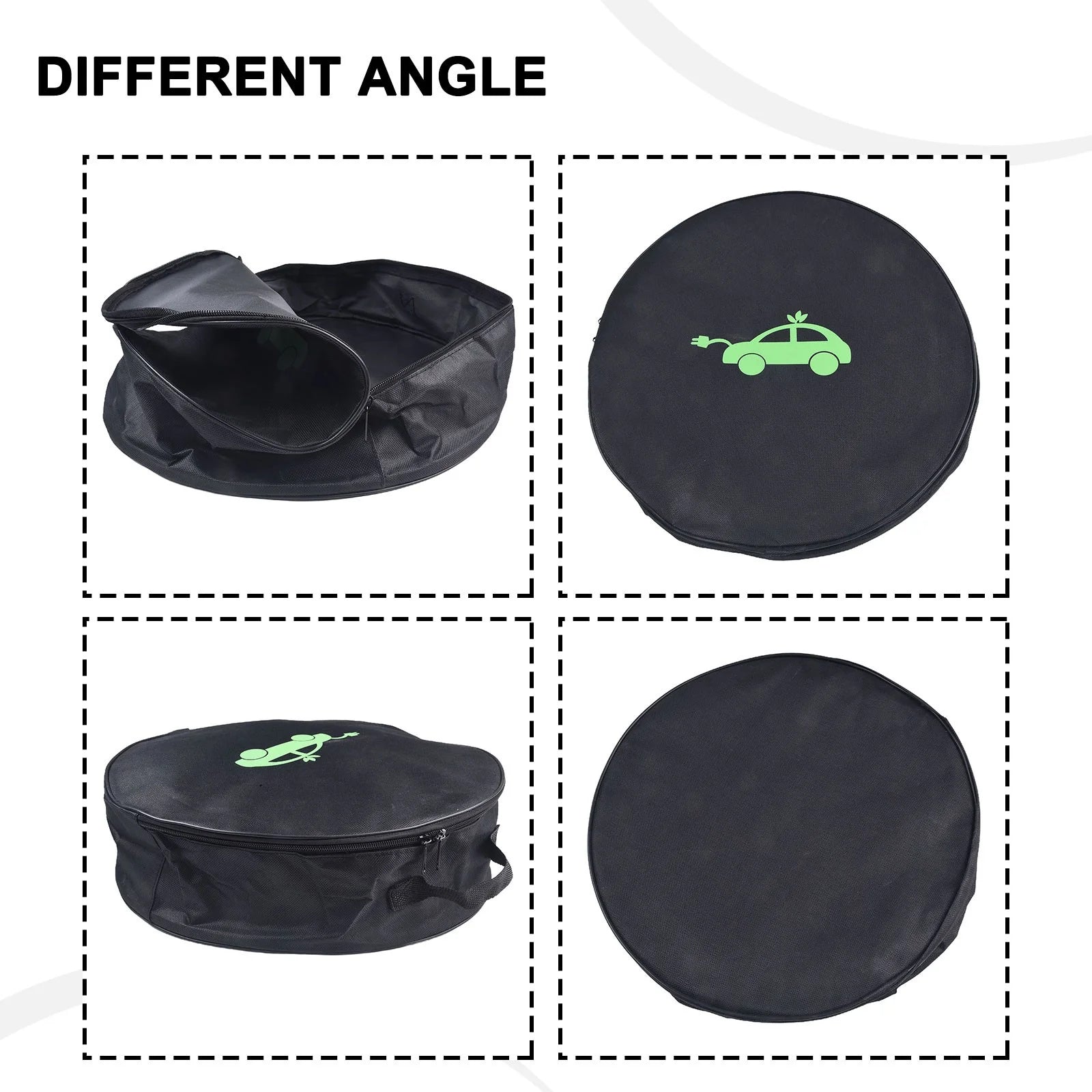 Car Charging Cable Storage Bag Jumper Carry Bag for Electric Vehicle Charger - Revved Up Auto