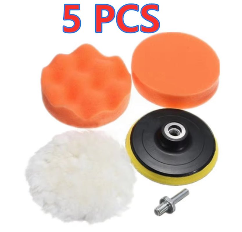 Car Polishing Sponge Pads Kit Foam Pad Buffer Kit Polishing Machine Wax Pads for Auto Motorcycle Motor Vehicle Removes Scratches - Revved Up Tools