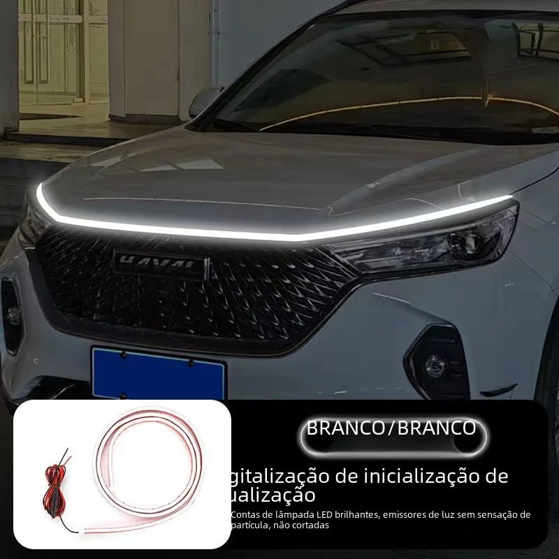 Car Start Scan LED Daytime Running Lights with Hood Decor - Revved Up Tools