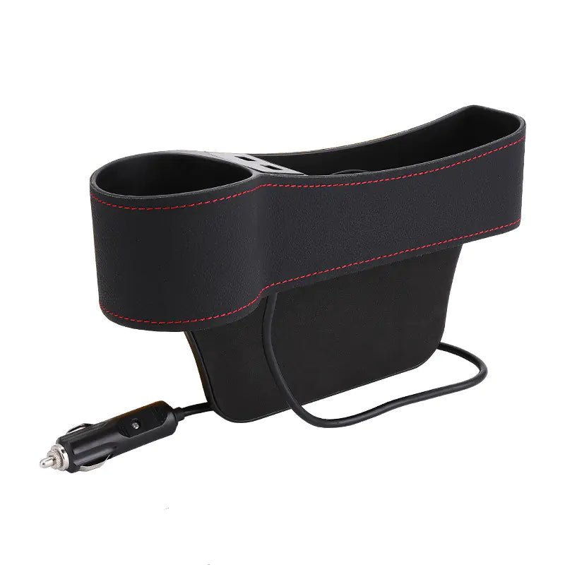 Car Storage Box with Dual USB Charger and Cup Holder - Revved Up Tools