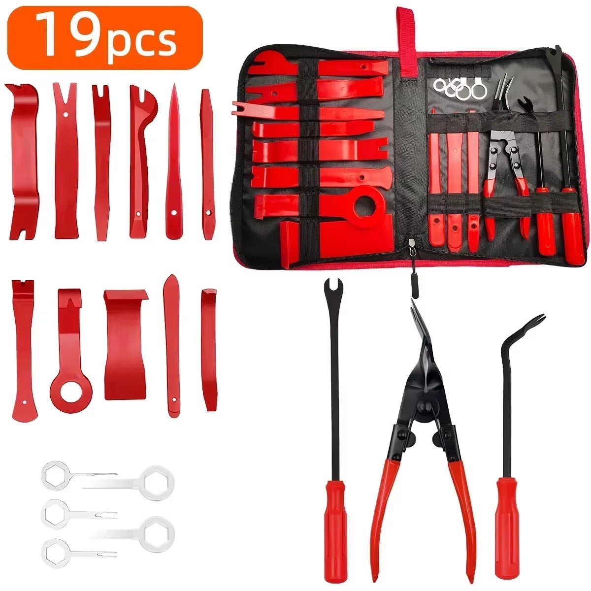 Car Tools Car Interior Disassembly Kit Panel Trim Removal Tool Car Plastic Dismantlers Hand Complete Case Tool - Revved Up Auto