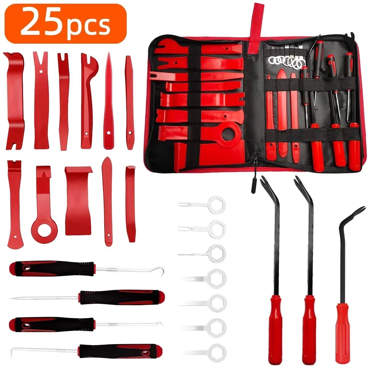 Car Tools Car Interior Disassembly Kit Panel Trim Removal Tool Car Plastic Dismantlers Hand Complete Case Tool - Revved Up Auto