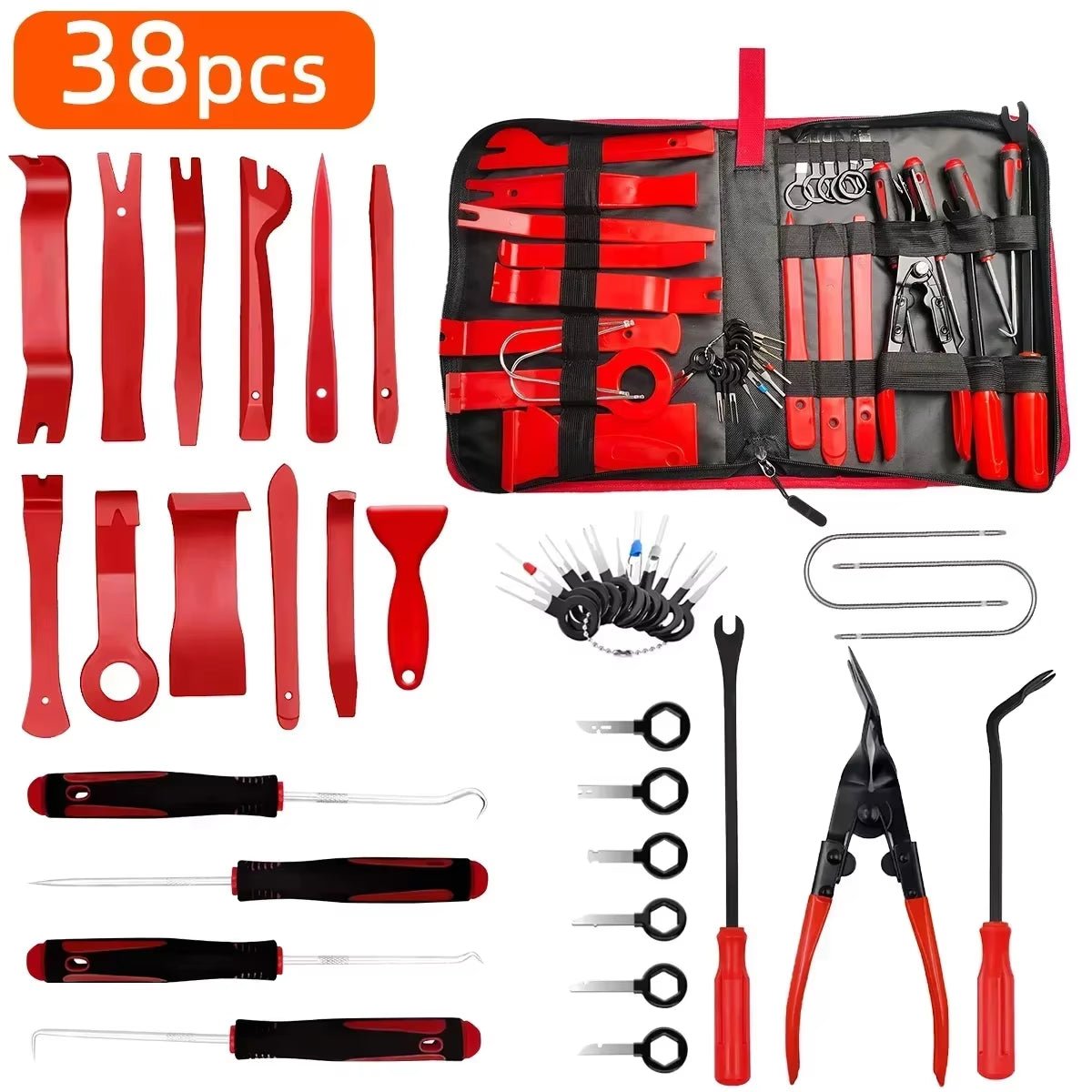 Car Tools Car Interior Disassembly Kit Panel Trim Removal Tool Car Plastic Dismantlers Hand Complete Case Tool - Revved Up Auto